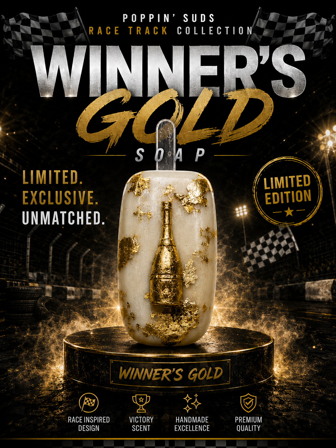 Race Car WINNER'S GOLD SOAP